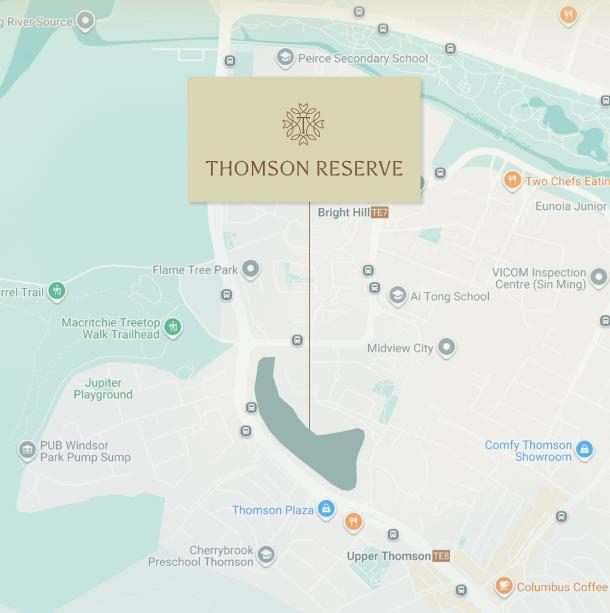 Thomson Reserve vicinity map