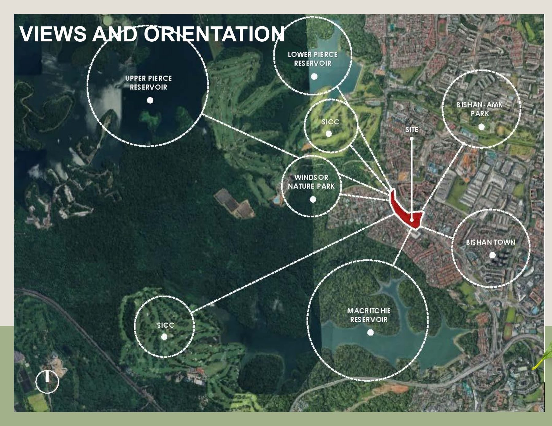 Thomson Reserve views and orientation towards reservoirs and nature parks